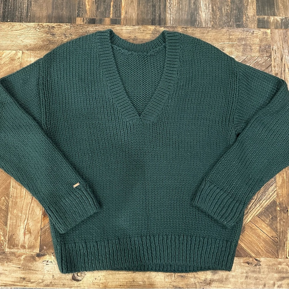 Victoria's Secret PINK Deep Green V-Neck Sweater